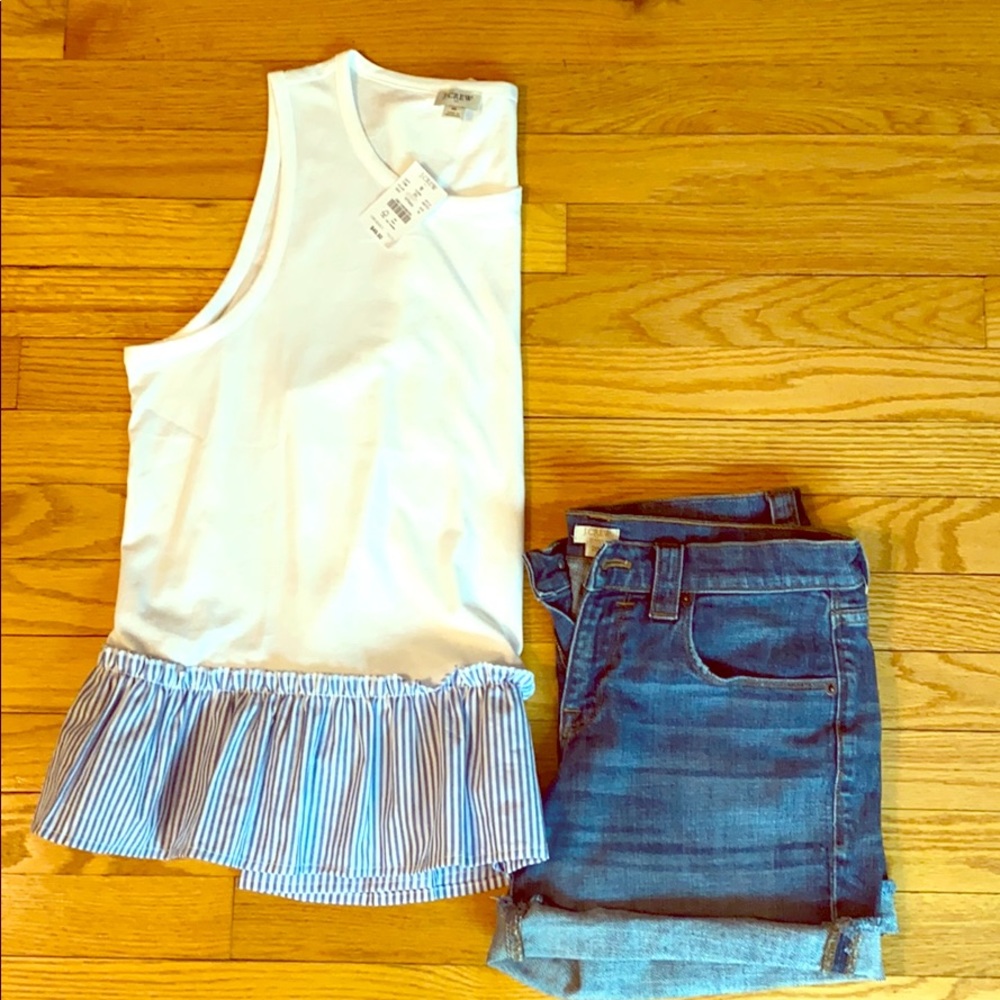 J. Crew Preppy peplum top